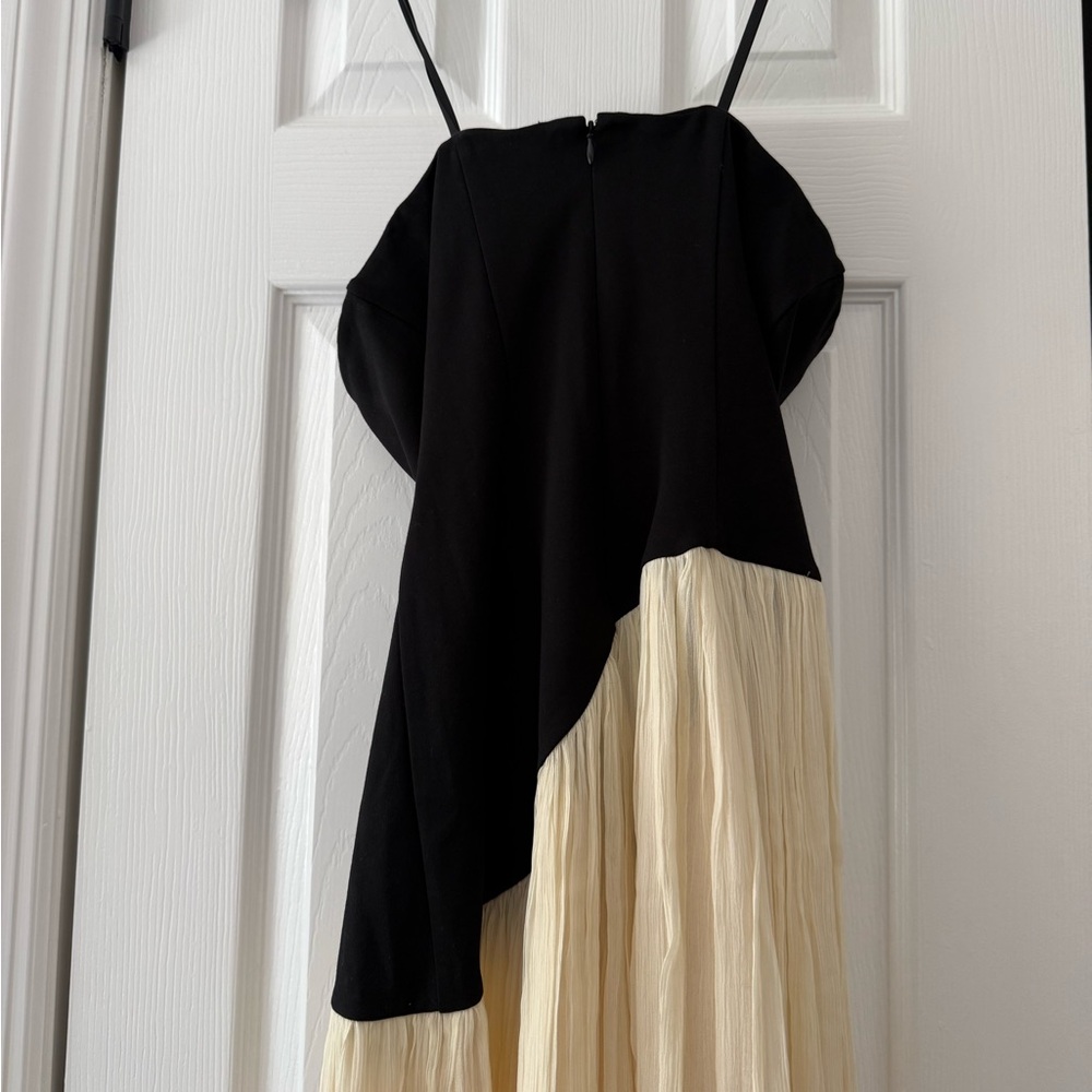 Lovers + Friends Alice Color block Strapless Dress Black Cream NEW with tags - Picture 6 of 11